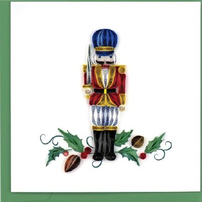 6x6" Quilling Nutcracker Greeting Card
