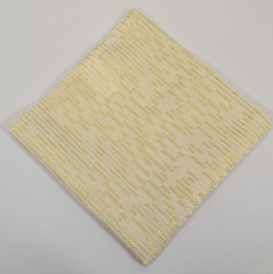 20" Square White and Gold Modern Cloth Napkin