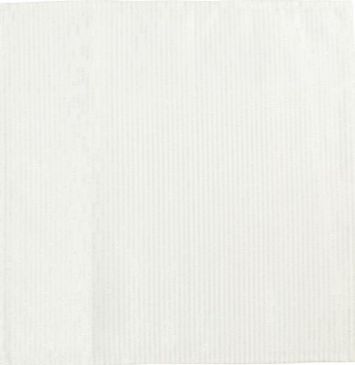 18" White and Silver Modern Napkin