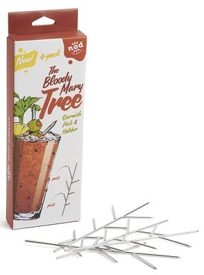 8" Set of 4 Stainless Steel Bloody  Mary Trees