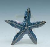 10" Blue Metal Starfish Plaque