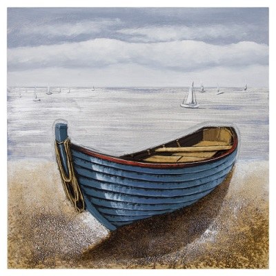 39" Square Blue Rowboat Canvas