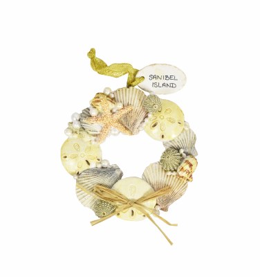 Sanibel Shell Wreath Ornament Resin