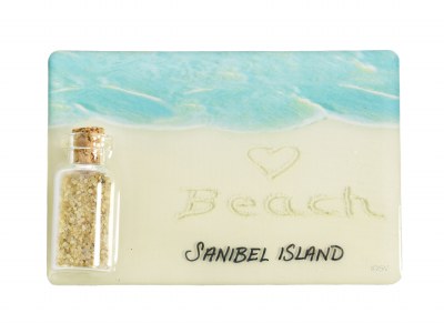 Sanibel Beach With Jar Magnet