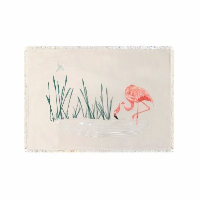 13" x 19" Embroidered Flamingo Placemat