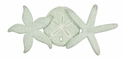 51" Large Seafoam Gray Sand Dollar Starfish Plaque