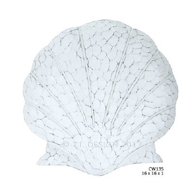16" Seafoam Scallop Plaque