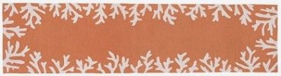 2 ft. x 5 ft. Coral Coral Border Rug