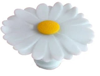 2" White Silicone Daisy Bottle Stopper