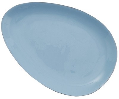 11" Blue Egg Shaped Platter