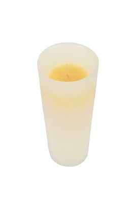 3.25" x 9" Yellow Iced Luminarie Pillar