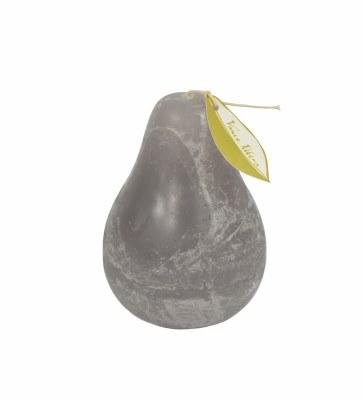 4" Dove Gray Pear Candle