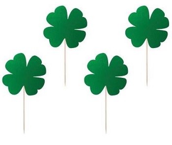 4" Pack of 24 Shamrock Party Sticks