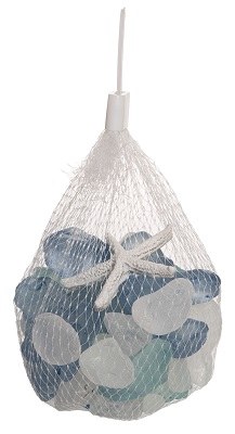 12 oz. Bag of Blue Beach Glass With Starfish