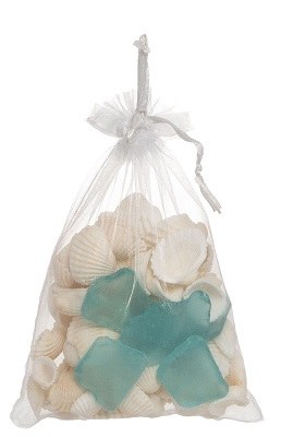 6 oz. Bag of Shells and Turquoise Beach Glass