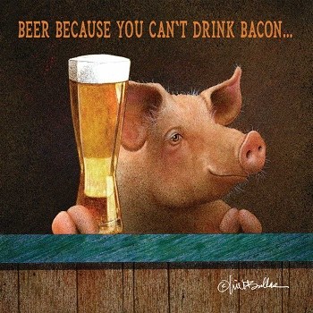 5" Square You Can't Drink Bacon Paper Beverage Napkins