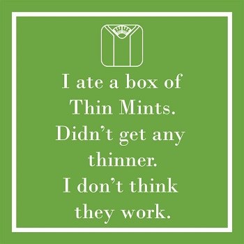 5" Square I Ate Thin Mints Paper Beverage Napkins