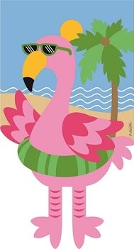 18" x 13" Mini Flamingo With Dangling Legs Garden Flag