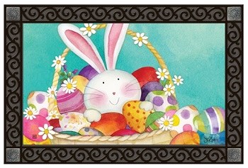 18" x 30" Easter Bunny Basket Doormat