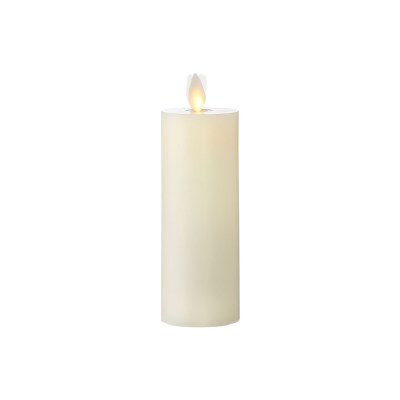 2" x 6" LED Ivory Pillar Moving Flame Candle