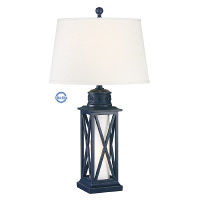 30" Navy Lantern Night Light Lamp