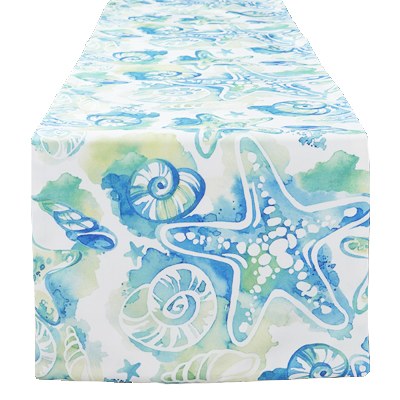 72" Blue and Green Sealife Runner