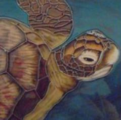 8" Square Turtle Ceramic Tile