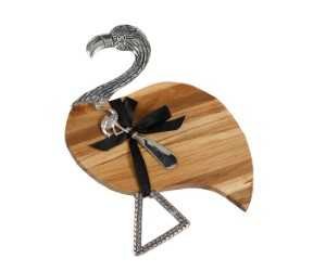 13" Flamingo Cutting Board with Spreader