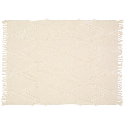 50" x 60" Natural Fringe "X" Throw