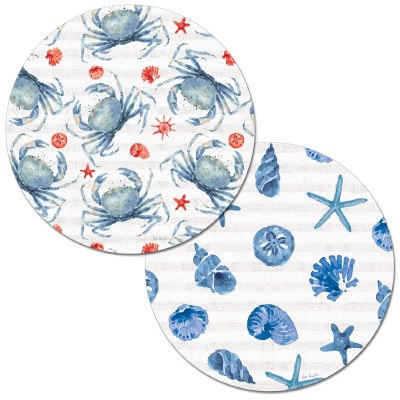 14" Round Crab Reversible Placemat