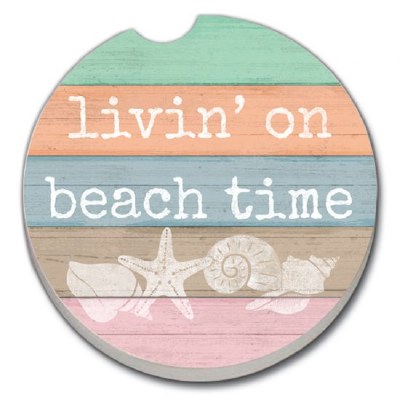 Car Coaster Livin' On Beach Time