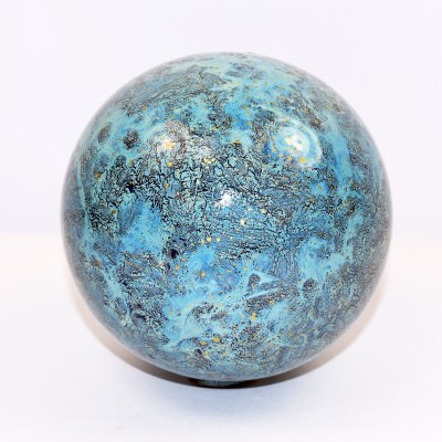 5" Azul Chispas Orb Glass