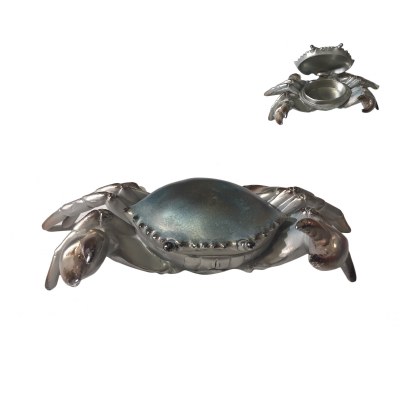 10" Blue and Silver Box Crab