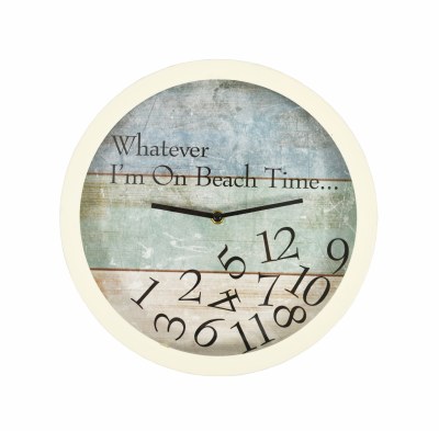 12" Round Beachtime Clock