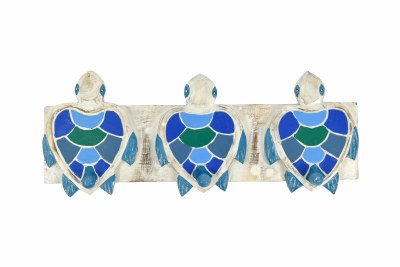 Triple Blue and White Turtle Hooks