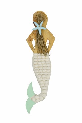 Backside of Mermaid with Shells Wall Plaque