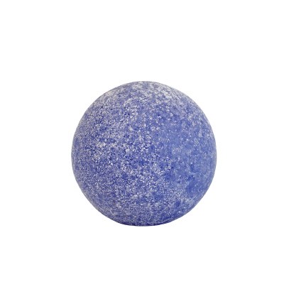 4" Frosted Dark Blue Glass Orb