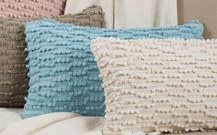 20" x 12" Aqua Nubby Pillow