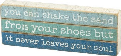 8" x 3" Shake Sand Wooden Plaque