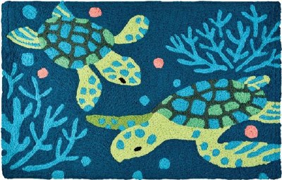 20" x 30" Deep Blue Sea Turtle Rug