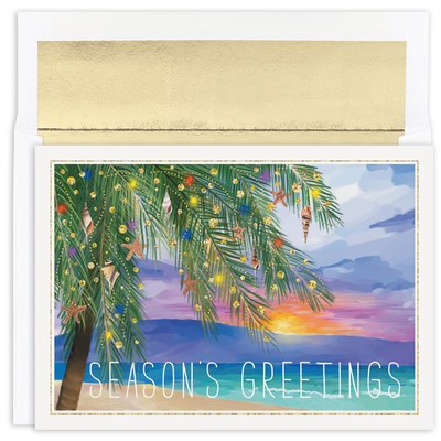 8" x 6" Box of 16 Tropical Sunset Cards
