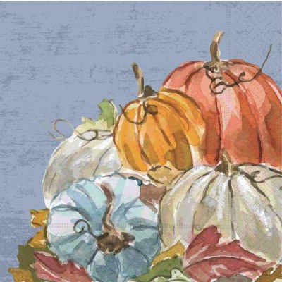7" Pumpkin Harvest Lunch Napkin Fall and Thanksgiving