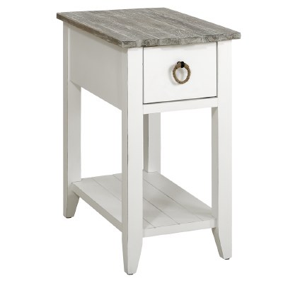 14" Boardwalk Top With White Base 1 Drawer
