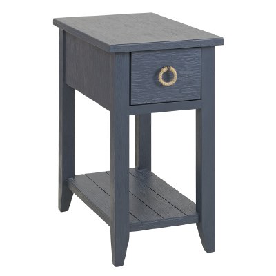14" Navy 1 Drawer Table