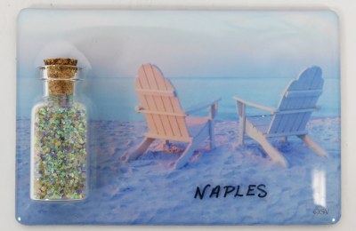 Naples Adirondack Chairs With a Jar of Sand Magnet