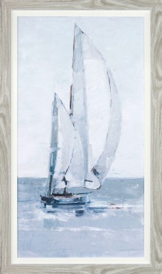 35" x 19" Gray Seas 2 Gel Framed Print