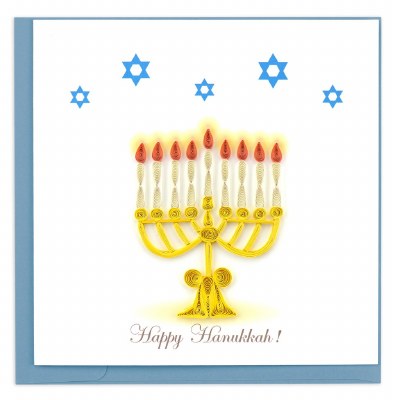 6" x 6" Quilling Menorah Card