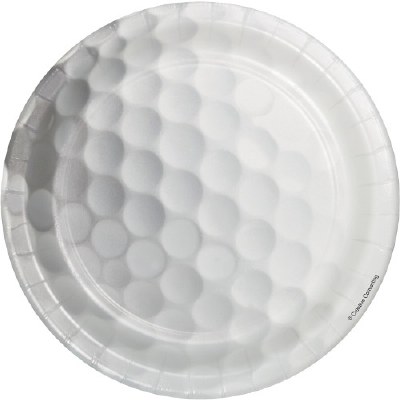 Pack Of 8 7" Round Golf Ball Plates