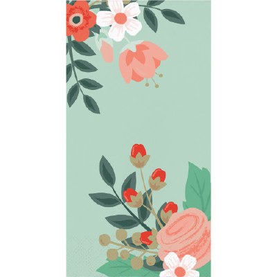 8" x 5" Modern Floral Guest Towel