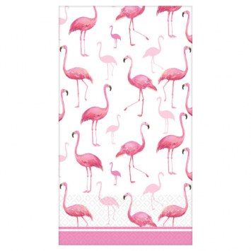 8" x 5" Flamingo Flock Guest Towel